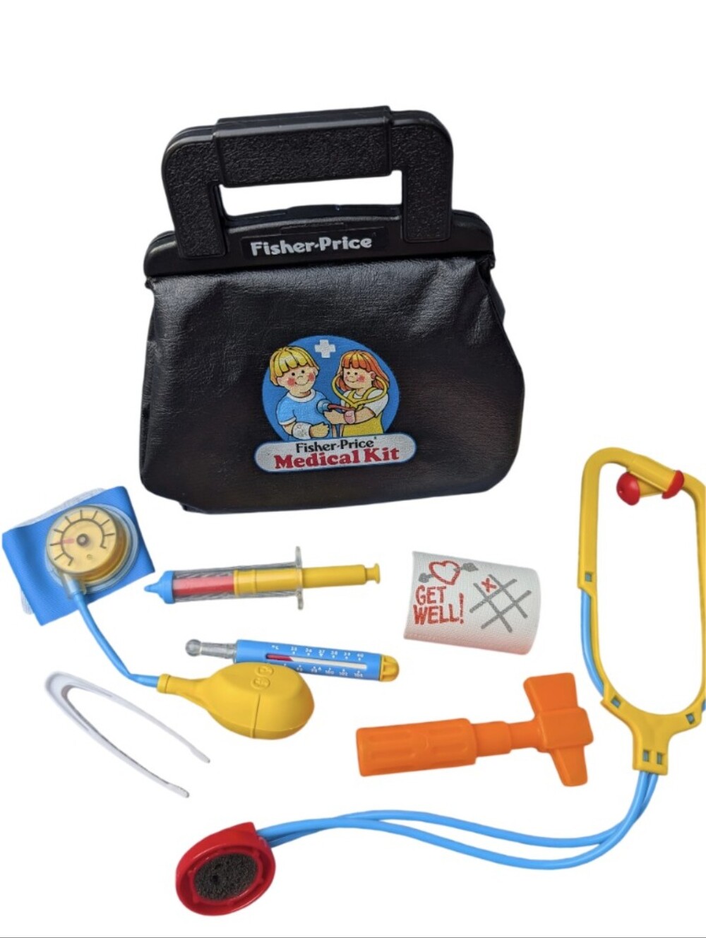 Vintage Fisher-Price Medical Kit Doctor Play 1987 With Accessories